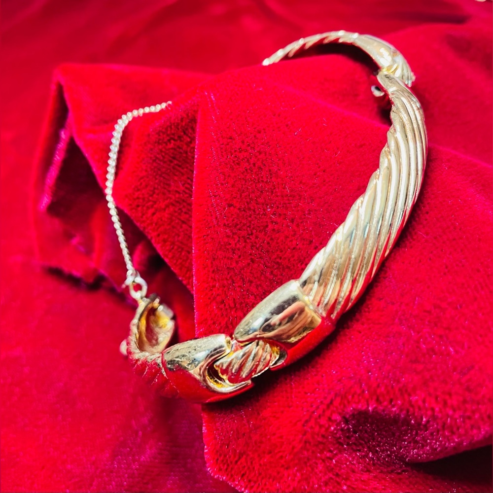 Monet Gold Tone Link Bracelet with Cable Detail and Safety Chain